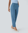 Halara Flex™ DayStretch High Waisted Pocket Ankle Length Tapered Work Pants - Light Azure