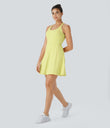 Flare Mini Dance Active Dress-Longer Length - Yellow Pear