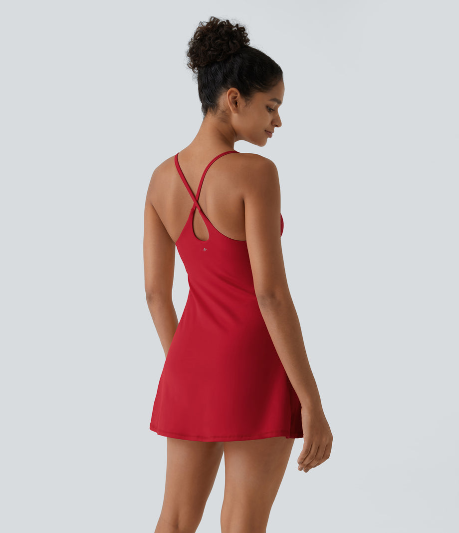 SoftlyZero™ Plush Backless Active Dress-Easy Peezy Edition - Mars Red