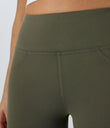 DayStretch High Waisted Pocket Flare Yoga Leggings - Forest Night