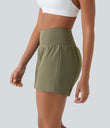 SoftlyZero™ Airy Super High Waisted 2-in-1  Cool Touch Yoga Shorts 5'' with Pockets-Longer Length - Withered Green