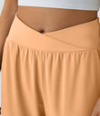 Breezeful™ High Waisted Crossover Quick Dry Resort Pants with Pockets - Peach Orange