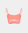 Double Straps Cropped Yoga Tank Top - Fusion Coral