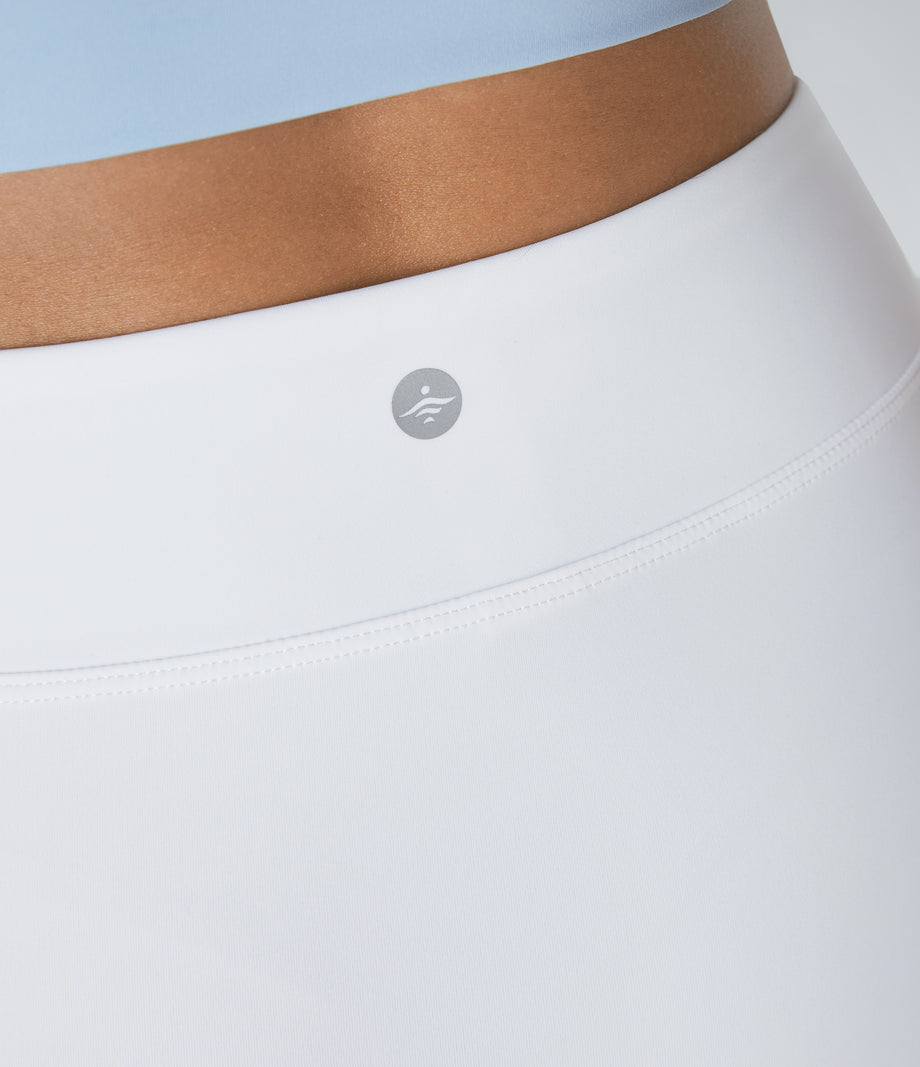 SoftlyZero™ Airy High Waisted Pocket Plain Cool Touch Yoga Shorts 3.5"-UPF50+ - White