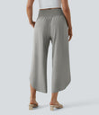 Breezeful™ High Waisted Crossover Quick Dry Resort Pants with Pockets - Dust Gray