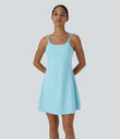 SoftlyZero™ Plush Double Straps 2-Piece Pocket Slip Dance Active Dress A-D Cups - Spun Sugar