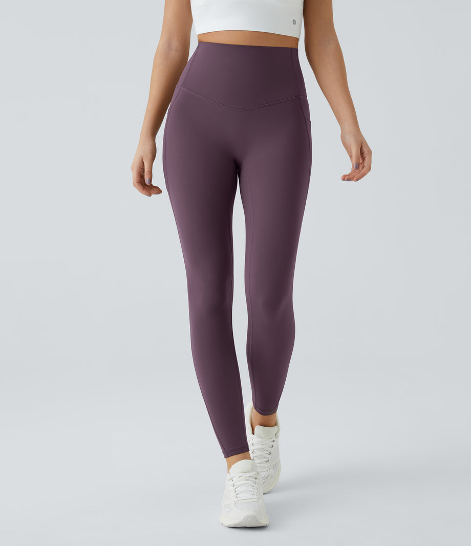 Halara UltraSculpt™ High Waisted Tummy Control Pocket Shaping Training Leggings - Night's Purple