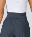 SoftlyZero™ Airy Super High Waisted 2-in-1 Cool Touch Yoga Shorts with Pockets - Mood Indigo