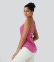 Halara UltraSculpt™ Round Neck Curved Hem Workout Tank Top - Pink Power