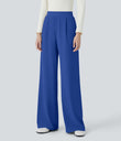 Halara Flex™ High Waisted Body Sculpt Waist-Slimming Pocket Wide Leg Micro Waffle Work Pants - Surf the Web