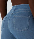 Halara Flex™ High Waisted Pockets Wide Leg Loose Work Jeans - Mayan Blue Denim
