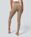 SoftlyZero™ Crossover Pocket Plain Leggings-UPF50+ - Burro
