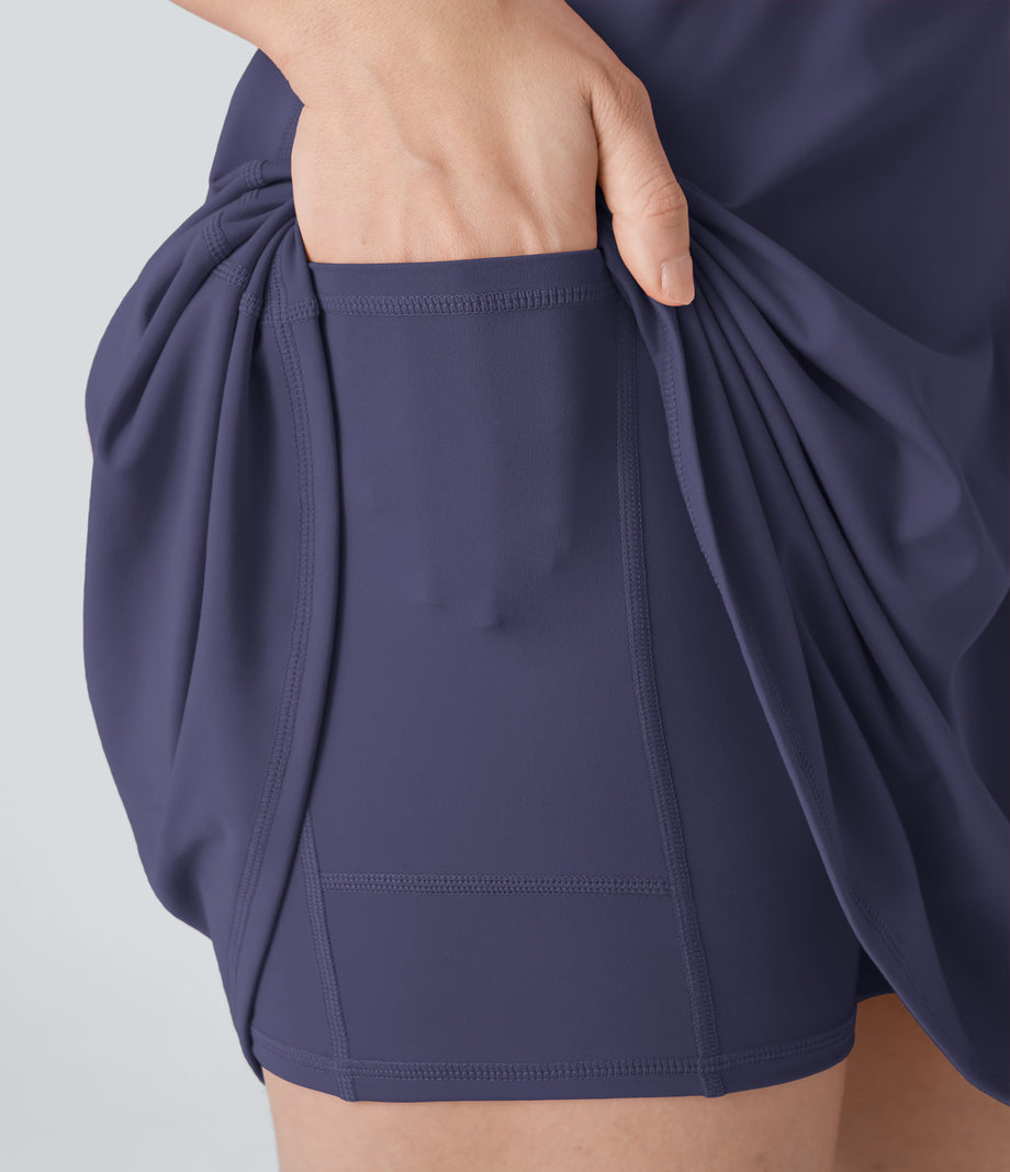 SoftlyZero™ Plush Backless Active Dress-Longer Length-Easy Peezy Edition - Peacoat