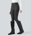 High Waisted Sheen 7/8 Leggings with Pockets - Black Oyster