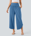 Breezeful™ High Waisted Tummy Control Split Hem Quick Dry Resort Pants with Pockets - Pacific Coast