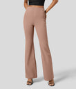Halara Flex™ High Waisted Back Side Pocket Slight Flare Work Pants - Beaver Fur