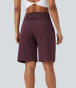 SoftlyZero™ Airy High Waisted Pockets Cool Touch Yoga Bermuda Shorts - Fig