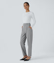 Halara Flex™ High Waisted Pocket Solid Work Tapered Pants - Quarry