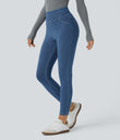 Halara Flex™ High Waisted Pocket Denim Casual Leggings - Denim Dark Blue