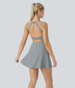 SoftlyZero™ Airy Backless Twisted Cool Touch Dance Active Dress-Easy Peezy Edition - Quarry