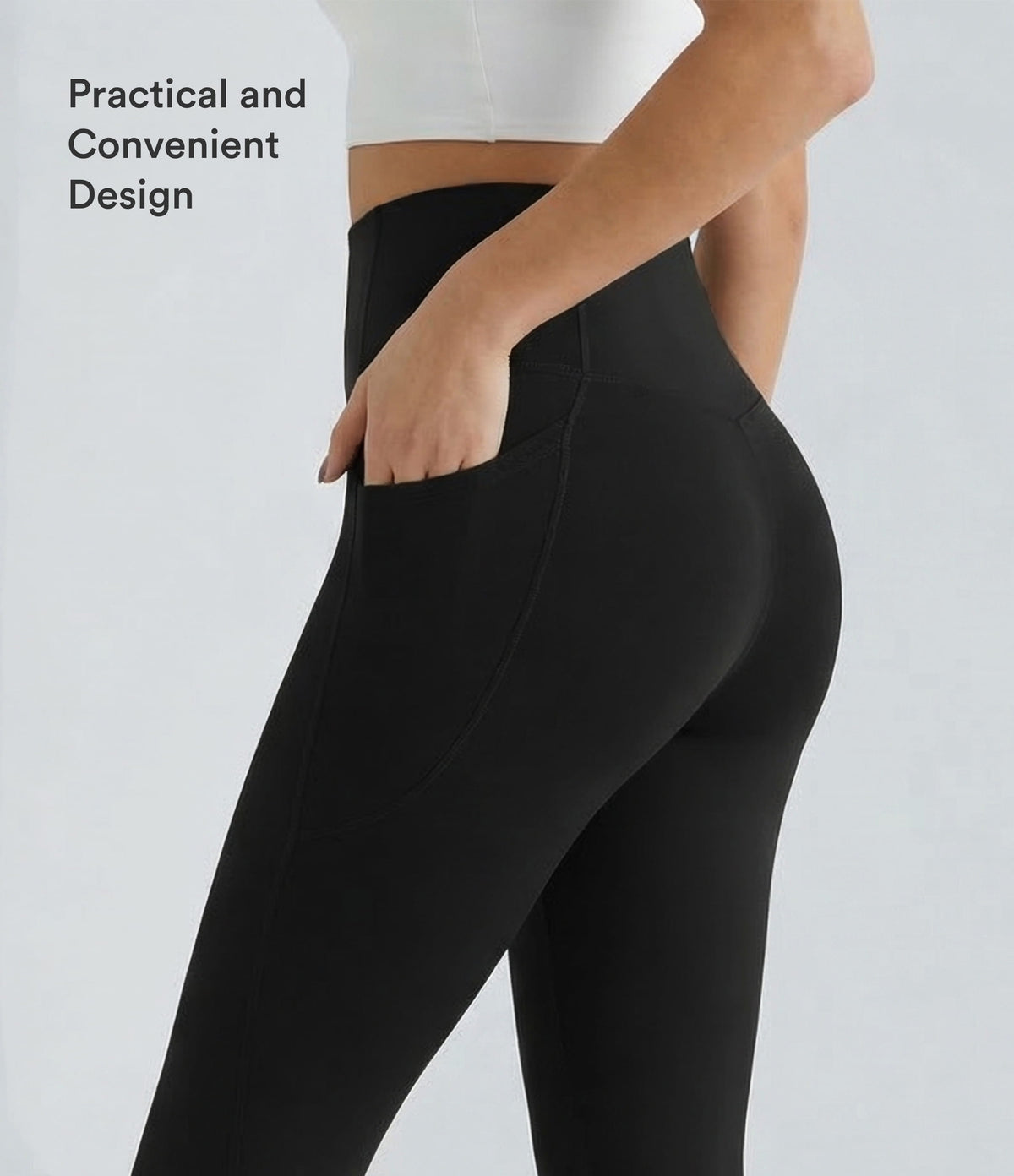 Halara UltraSculpt™ High Waisted Tummy Control Pocket Shaping Training Capri Leggings - Black