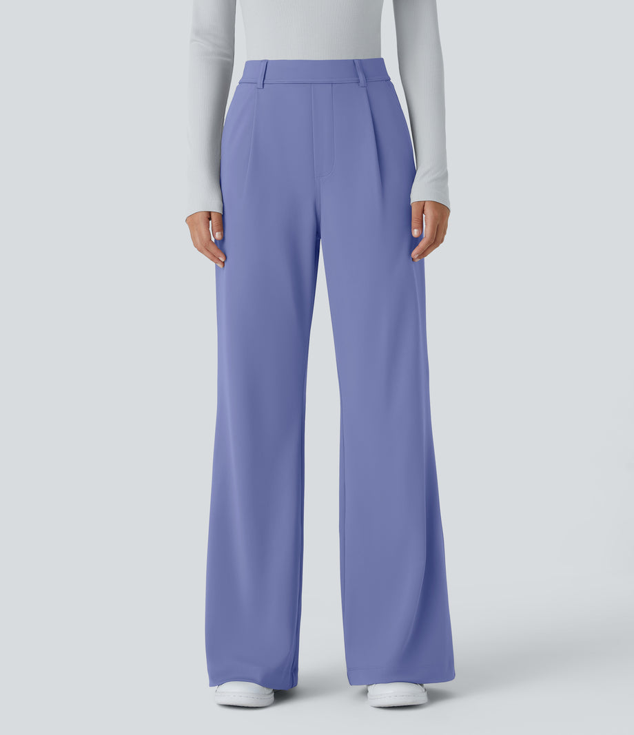 Halara Flex™ DayStretch High Waisted Pocket Work Flare Pants - Jacaranda
