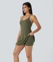 SoftlyZero™ Plush Backless Active Dress - Grass Grey Green