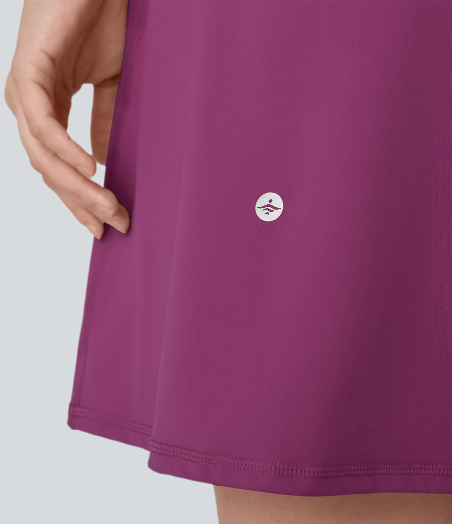 SoftlyZero™ Plush Backless Active Dress-Longer Length-Easy Peezy Edition - Ume Purple
