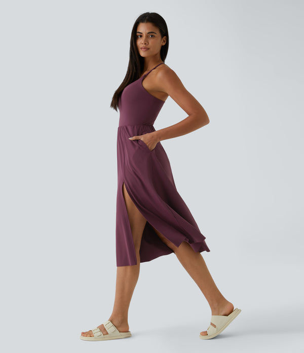 Everyday Midi Chill Dress-La Land - Fig