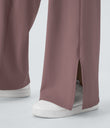 DayStretch Crossover Pocket Hem Wide Leg Yoga Pants-Smile - Purple Sandalwood