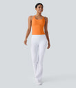 SoftlyZero™ Plush Cut Out Yoga Tank Top A-D Cups - Sun Orange