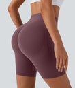 Halara UltraSculpt™ High Waisted Scrunch Butt Lifting Tummy Control Side Pocket Shaping Workout Biker Shorts 7'' - Evening Red