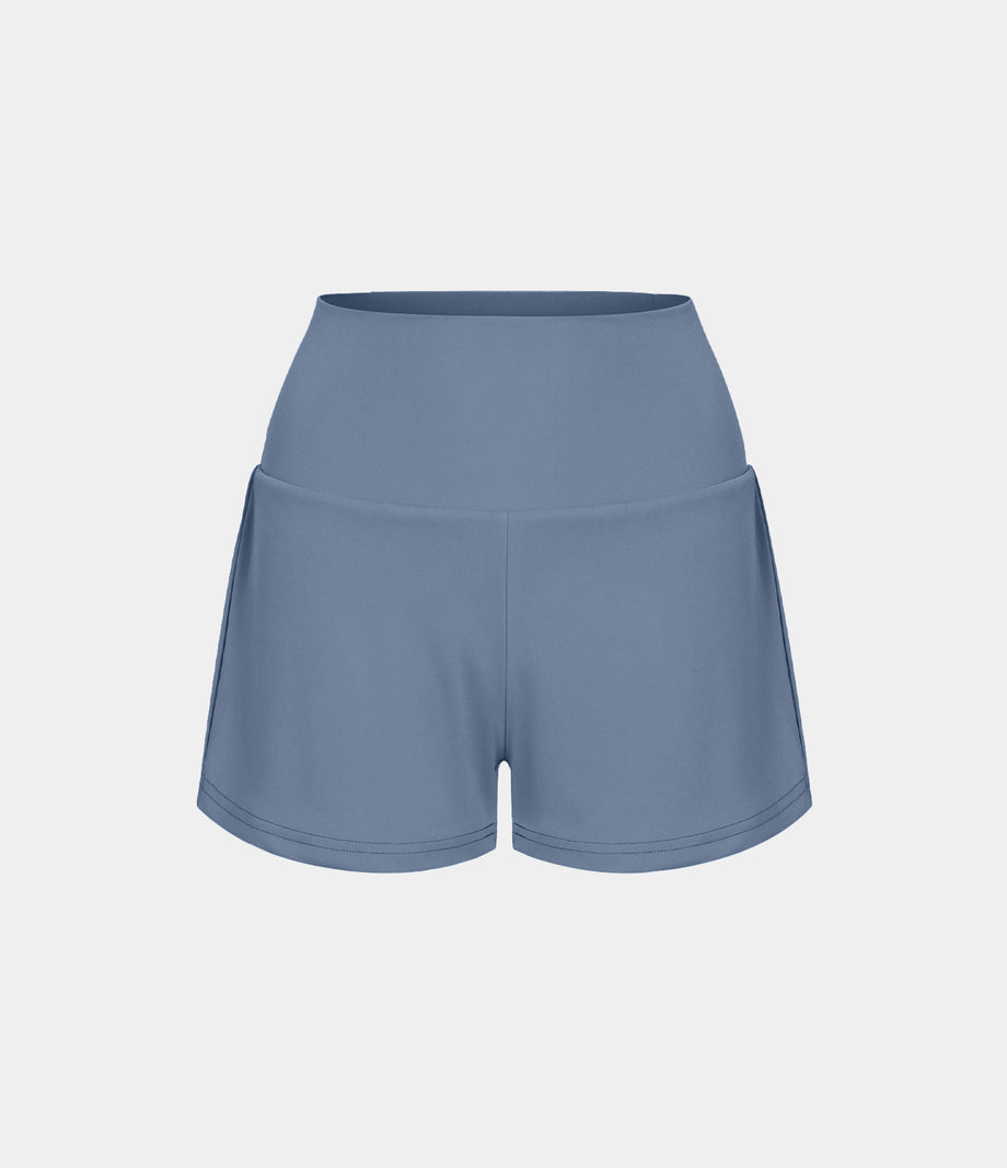 SoftlyZero™ Airy Super High Waisted 2-in-1 Cool Touch Yoga Shorts with Pockets - Infinity