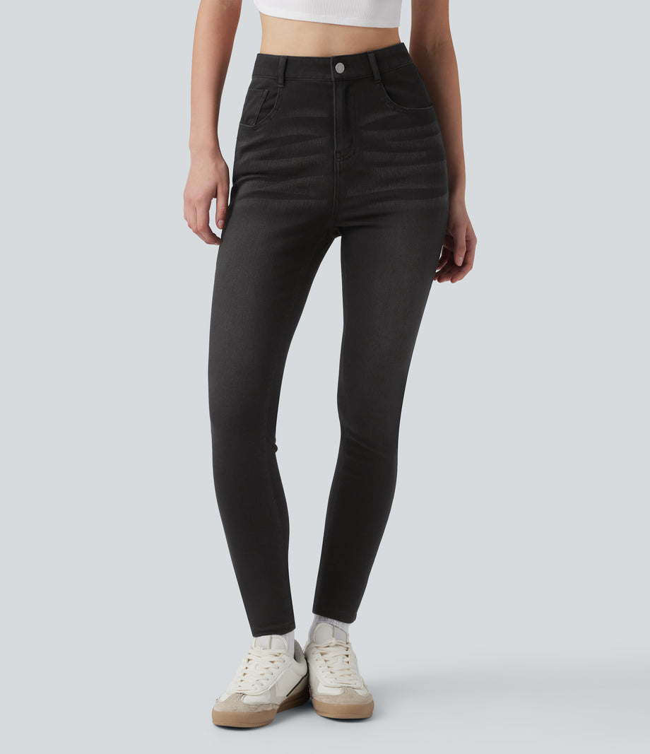 Halara Flex™ High Waisted Casual Skinny Jeans with Pockets - Phantom Denim