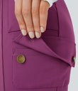 DayStretch High Waisted Zipper Pockets Solid Skinny Cargo Pants - Deep Orchid