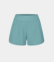 Breezeful™ High Waisted Pocket Quick Dry Casual Shorts 4" - Stone Blue