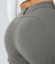 DayStretch High Waisted Zipper Pockets Solid Skinny Cargo Pants - Silent Storm