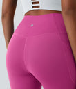 SoftlyZero™ Crossover Pocket Plain Leggings-UPF50+ - Fedora Red Purple