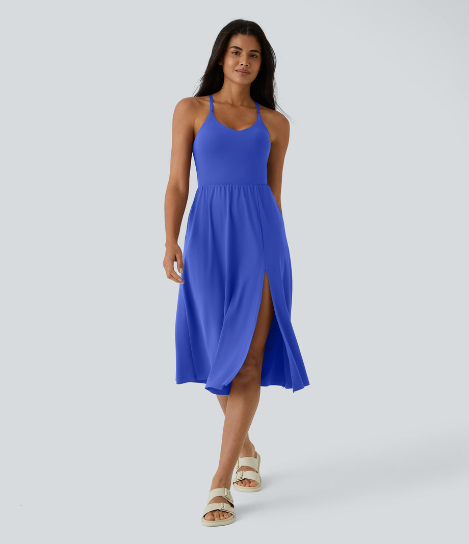 Everyday Midi Chill Dress-La Land - Aster Blue
