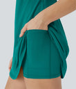SoftlyZero™ Plush Backless Active Dress - Quetzal Green