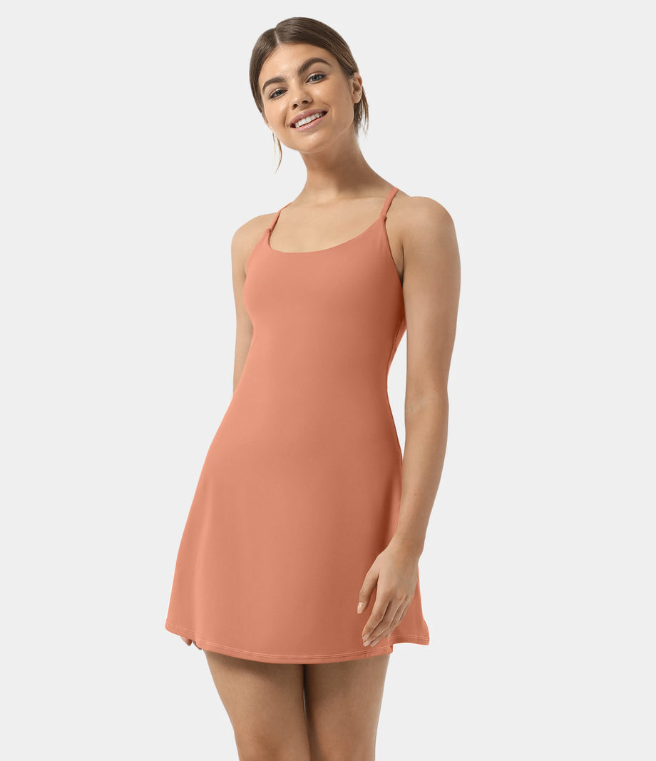 SoftlyZero™ Plush Backless Active Dress - Sun Baked
