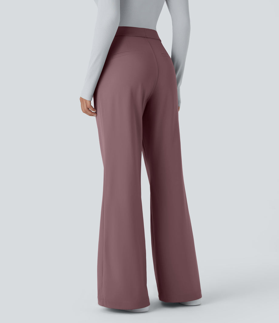 Halara Flex™ DayStretch High Waisted Pocket Work Flare Pants - Purple Sandalwood