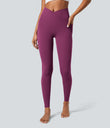 SoftlyZero™ Crossover Pocket Plain Leggings-UPF50+ - Ume Purple