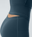 SoftlyZero™ Airy Backless Twisted Flare Low Support Dance Active Dress-Longer Length-Easy Peezy Edition A-D Cups - Majolica Blue