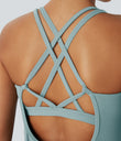 Halara UltraSculpt™ Round Neck Curved Hem Workout Tank Top - Ether