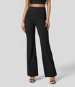 Halara Flex™ High Waisted Back Side Pocket Slight Flare Work Pants - Black