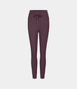 SoftlyZero™ Plush High Waisted Drawstring Pocket Plain Full Length Joggers - Dusky Evening purple