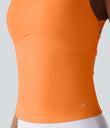 SoftlyZero™ Plush Cut Out Yoga Tank Top A-D Cups - Sun Orange