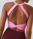 SoftlyZero™ Plush Cut Out Cropped Yoga Tank Top - Nosegay