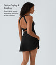 Flare Mini Dance Active Dress-Longer Length - Black